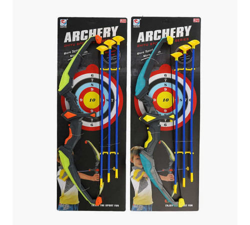 Лук ZY 1926 (36/2) 2 кольори, на батарейках, довжина лука 61 см, підсвічування, на листі