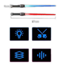 Зброя на батарейках 661122-2 (100) 2 світлових мечі, на батарейках, у пакеті