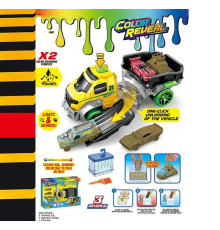 Машина SK 337 SB (30) 2 металопластикові машинки, змінює колір, піпетка, механічний запускач, рухливі елементи, звук, підсвічування, в коробці