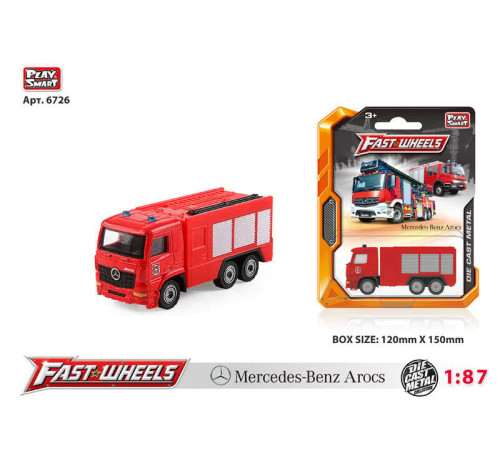 Спецтехніка 6726 (204) "Play Smart", "Пожежна машина", металопластик, на листі – в наличии! Купите сейчас у KAZKOVA Спецтехніка 6726 (204) "Play Smart", "Пожежна машина", металопластик, на листі – в наличии! Купите сейчас у KAZKOVA