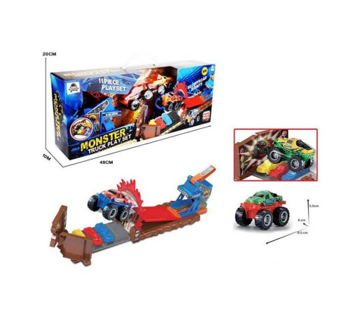 Набір машин HC 38073 (24/2) 3 машинки, металопластик, рампа для трюків, у коробці