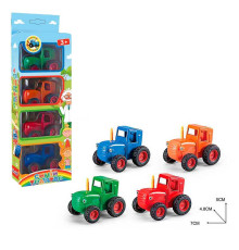 Набір тракторів 56238 (144/2) "Синій Трактор", 4шт, металопластик, в коробці