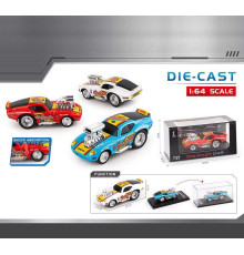 Машинка K 501 A5 (240/4) металопластикова, інерція, масштаб 1:64, в коробці, ВИДАЄТЬСЯ ТІЛЬКИ МІКС ВИДІВ