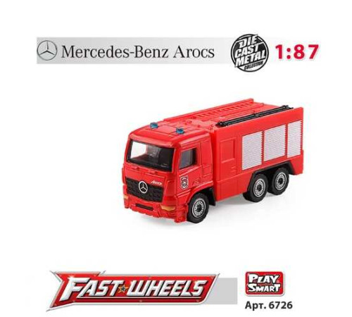 Спецтехника 6726 (204) "Play Smart", “Пожарная машина”, металлопластик, в пакеті