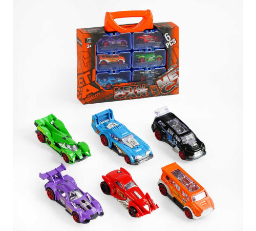 Набір машин 3101-3 (72/2), 6 металопластикових машин, окремі контейнери, в коробці