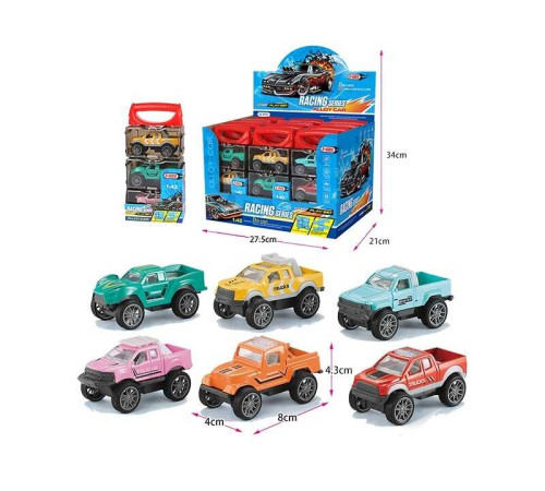 Набір машин 111 (12/2) металопластиковий корпус, гумові шини, 3 машинки у наборі, окремих боксах, в коробці, ЦІНА ЗА 12 ШТУК В БЛОЦІ