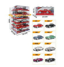 Машинка 1901-221 A (24/3) металопластик, звук, підсвічування, інерція, гумові колеса, відчиняються двері, багажник й капот, у боксі