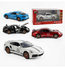 Машинка 3230 A (72/2) 4 кольори, металопластик, масштаб 1:32, звук, підсвічування, відкриваються двері, інерція, в коробці, ВИДАЄТЬСЯ ТІЛЬКИ МІКС ВИДІВ