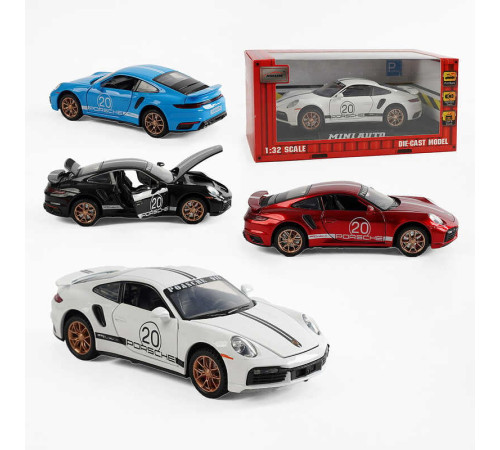 Машинка 3230 A (72/2) 4 кольори, металопластик, масштаб 1:32, звук, підсвічування, відкриваються двері, інерція, в коробці, ВИДАЄТЬСЯ ТІЛЬКИ МІКС ВИДІВ