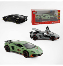 Машинка 3239 A (72) 3 кольори, металопластик, масштаб 1:32, звук, підсвічування, відкриваються двері, інерція, в коробці, ВИДАЄТЬСЯ ТІЛЬКИ МІКС ВИДІВ