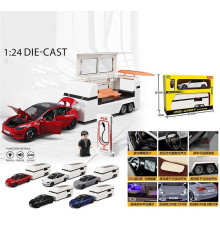 Машинка M 92315-6 (24) металопластик, інерція, підсвічування, звуки, пісня англ, відкриваються дверцята, трейлер, в коробці, ВИДАЄТЬСЯ ТІЛЬКИ МІКС ВИДІВ