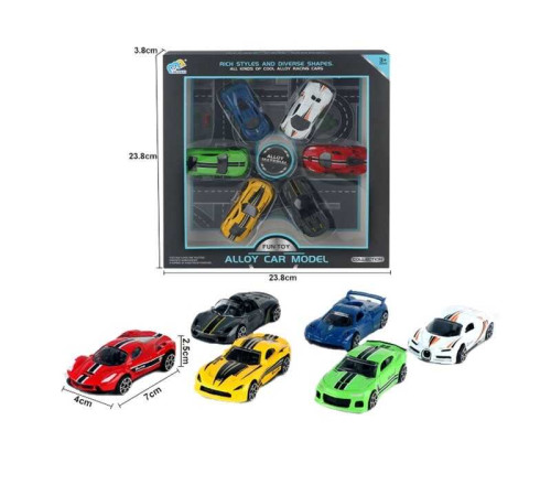 Набір машин 6619 (96/2) 6 штук, металопластик, інерція, в коробці