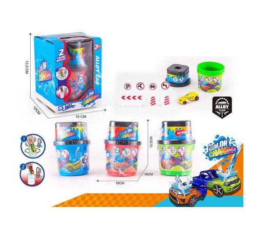 Машинка 2024-1 (180/2) металопластик, змінює колір, муляжі оточення, в коробці