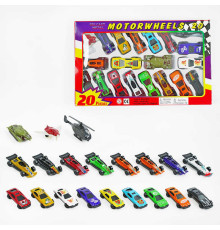 Набір машин 92753-20 PS (72/4) металопластик, 20 шт. в наборі, у коробці