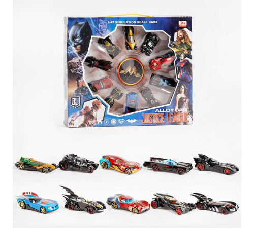 Набір машинок 04199 (36) 10 штук, металопластик, герої, в коробці