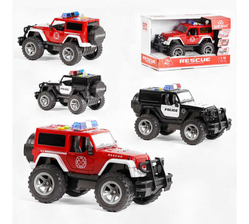 Джип WY 392 A/B (24) "Міська служба", 2 види, підсвічування, звуки, металопластик, відкриваються двері, в коробці – в наличии! Купите сейчас у KAZKOVA