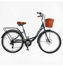 Велосипед міський Corso «Polaris» 26`` PS-12833 + КОШИК