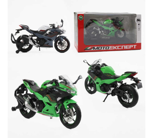 Мотоцикл BG 90-501 (48/2) "Мото Експерт", 2 кольори, металопластик, масштаб 1:12, прогумовані колеса, підсвічування, звук, амортизація, платформа, в коробці, ВИДАЄТЬСЯ ТІЛЬКИ МІКС ВИДІВ