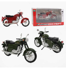 Мотоцикл BG 30-902 (48/2) "Мото Експерт", 2 кольори, металопластик, масштаб 1:12, прогумовані колеса, підсвічування, звук, амортизація, платформа, в коробці