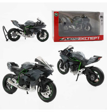 Мотоцикл BG 26-102 (48/2) "Мото Експерт", металопластик, масштаб 1:12, прогумовані колеса, підсвічування, звук, амортизація, платформа, в коробці