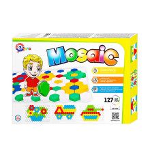 гр Мозаїка №3 0908 (10) "Technok Toys", 127 елементів, розмір деталі - 4 см, ігрове поле, в коробці