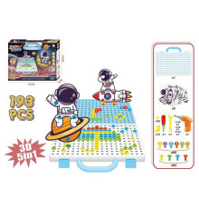 Мозаїка 666-60 (36/2) "Космос", 193 елементи, шуруповерт на батарейках, гайковий ключ, викрутка, в коробці