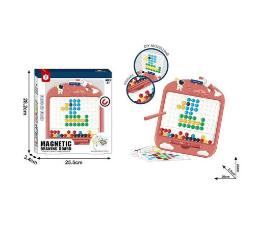 Магнітна мозаїка HD 136 A (60/2) “Космічна ракета”, магнітний стилус, картки із завданнями, в коробці