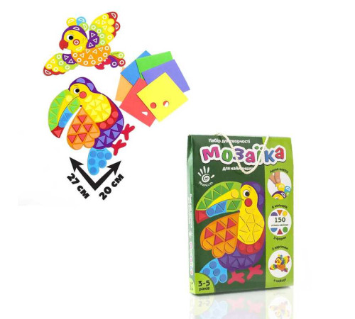 гр М`яка фігурна мозаїка. Тукан VT4511-02 (укр) (12) "Vladi Toys" гр М`яка фігурна мозаїка. Тукан VT4511-02 (укр) (12) "Vladi Toys"
