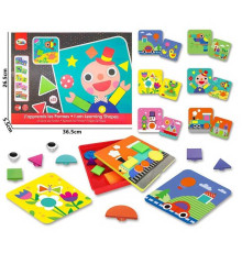 Мозаїка 66829 (48/2) "Вивчення фігур", 12 карток, 22 елементи, основа-платформа, у коробці