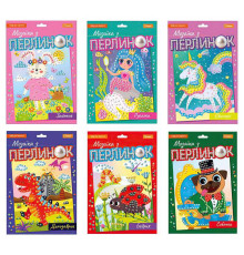 гр Набір для творчості "Мозаїка з перлинок" НТ-38 (16) "Апельсин", декоративні перлинки, картинка для декорації перлинками, в пакеті