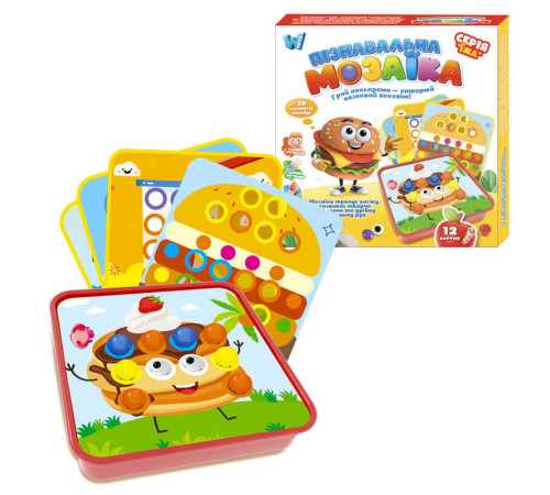 Пізнавальна мозаїка 32577 (60/2) "WToys", 38 елементів, 12 карток із завданнями, в коробці – в наличии! Купите сейчас у KAZKOVA