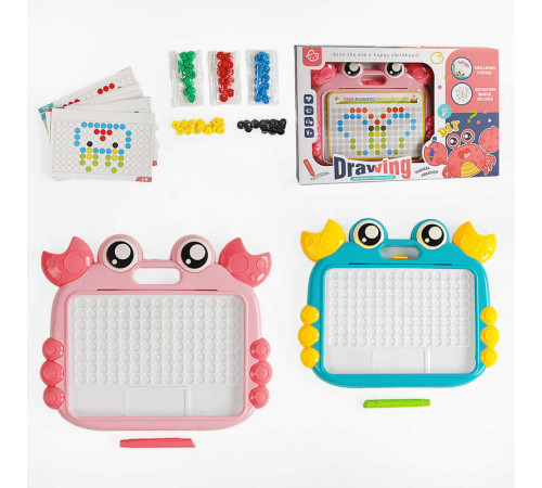 Магнітна мозаїка 2329 (36) 2 кольори, “Краб”, магнітний стилус, картки із завданнями, в коробці