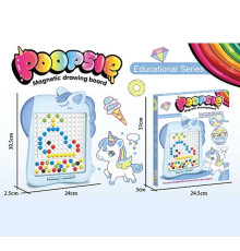 Магнітна мозаїка 679 (72/2) стилус, кольорові кульки, книжка із завданнями, розмір - 23,5х2х30 см, у коробці