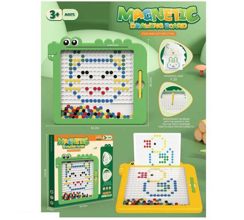 Магнітна мозаїка 6891 (30) трафарети, стилус, в коробці