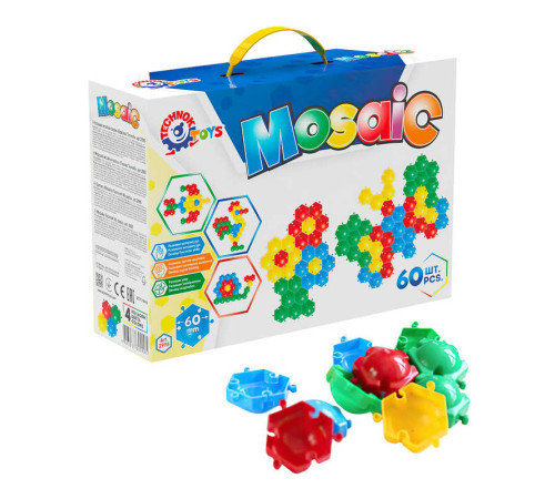 гр Мозаїка - пазли "Бджілка" 2995 (5) 60 ел, "Technok Toys", 60 елементів, розмір деталі - 6см, у коробці
