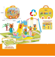 Герої M 8824 (48/2) “Дитячий майданчик”, ігрова фігурка, гойдалки, ігровий килимок 50х60 см, у валізі