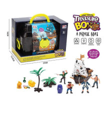 Набір піратів 0807-86 (36) 4 фігурки, корабель, муляжі оточення, аксесуари, в коробці