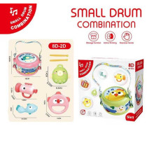 Музичні інструменти 8 D 2 C (36) барабан, бубон, маракаси-брязкальця, труба, барабанні палички, ремінці, гумові елементи, в коробці