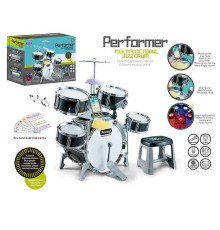 Барабанна установка Q 530 A (4) звук, підсвічування, мелодії, режим караоке, мікрофон, підключення до телефону, піаніно, палички, стільчик, в коробці
