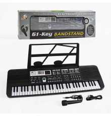 Синтезатор MQ 6100 Штрихкод=97060 (36) працює від мережі та батарейок, LED-дисплей, 61 клавіша, звукові ефекти, регулювання гучності, мікрофон, в коробці