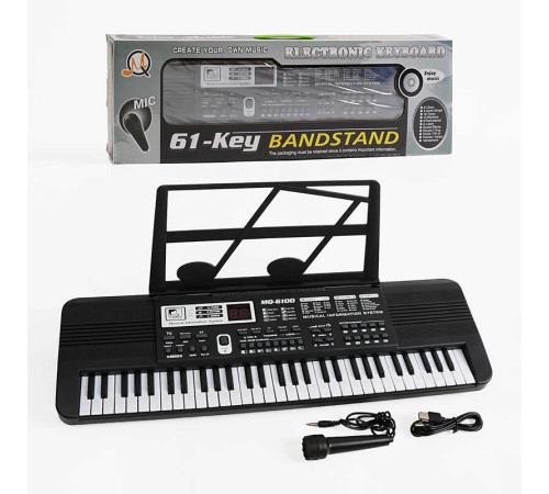 Синтезатор MQ 6100 Штрихкод=97060 (36) працює від мережі та батарейок, LED-дисплей, 61 клавіша, звукові ефекти, регулювання гучності, мікрофон, в коробці – в наличии! Купите сейчас у KAZKOVA