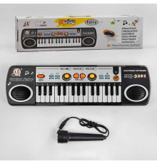 Синтезатор MQ 3201 (48/2) на батарейках, мікрофон, 8 ритмів, 3 тони, 24 демо мелодії, в коробці