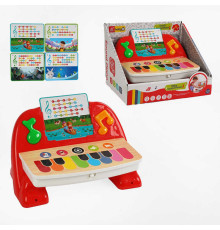 Піаніно 898-6097 (24) 2 кольори, мелодії, звуки тварин, листки із нотами, в коробці