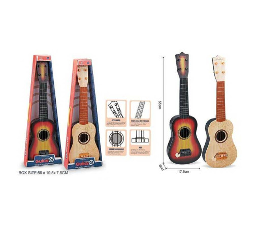 Гітара 898-45 (48/2) 2 види, медіатор, 4 струни, колковий механізм, в коробці