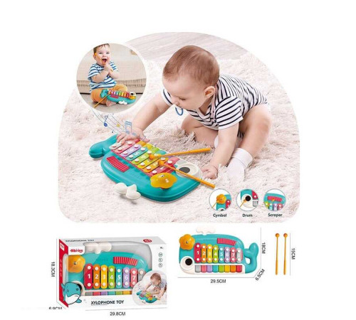 Ксилофон 6223 (24) палички, клавіші, цимбали, барабан, в коробці