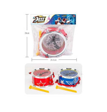 Барабан C 3283-1 (120/2) 2 види, ремінець, палички, в пакеті