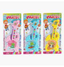 Гітара 1010 В (192/2) 3 види, звук, 2 режими, 8 кнопок, на батарейках, на листі, ВИДАЄТЬСЯ ТІЛЬКИ МІКС ВИДІВ