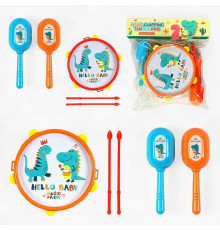 Музичні інструменти 8838-13 (96/2) 2 види, барабан, маракаси, в пакеті