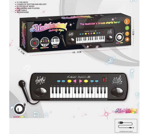 Синтезатор 3120 B (60) 31 клавіша, мікрофон, USB-кабель, на батарейках, у коробці