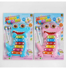 Ксилофон Y 9097 (120/2) "Динозаврик", 2 кольори, на листі